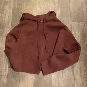 NWOT Mauve Cropped Hoodie